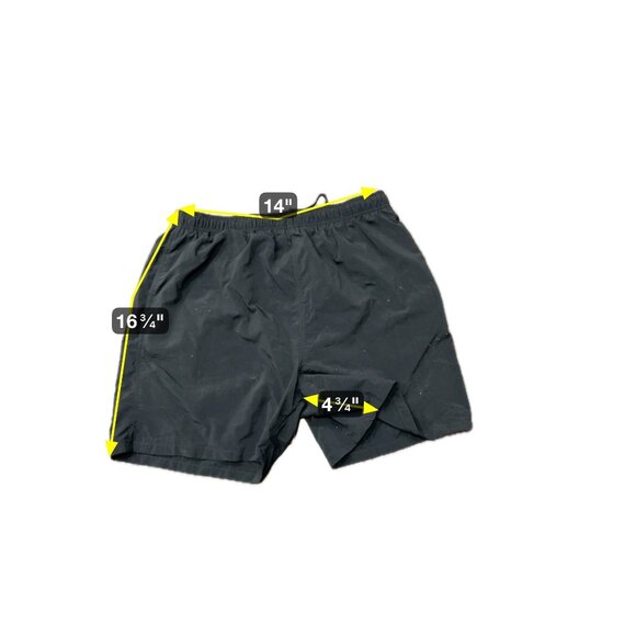 Trader Bay Black Nylon Swim Trunks With Mesh Lining Back Pocket Size L - Picture 6 of 9